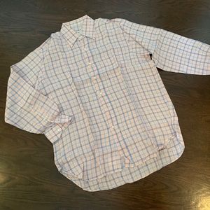 "DATTI Roma" Men's long sleeves woven linen plaid shirt